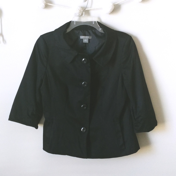 Ann Taylor Navy Blue Belted Blazer Size 12 Petite - Picture 1 of 8